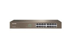 Tenda TEG1016D - 16-port Gigabit Ethernet Switch, 10/100/1000 Mbps, Fanless, Rackmount, Kov