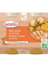 Babybio Menu sladká kukurica s kuracím mäsom 2x 200 g