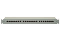 Digitus Patch Panel, CAT5E, tienený, 24x 8P8C LSA, 1U, sivý