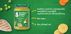 GERBER Organic detský príkrm hrášok so zemiakmi a kuracím mäsom 190 g