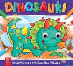 Dinosaury - Omaľovánka s pohyblivými očkami