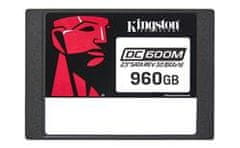 Kingston SSD DC600M 960GB SATA III 2.5" 3D TLC (čítanie/zápis: 560/530MBs; 94/65k IOPS; 1DWPD), Mixed-use