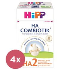 HiPP 4x Výživa pokračovacia mliečna dojčenská HA 2 Combiotik 600 g, od uk. 6. mesiace