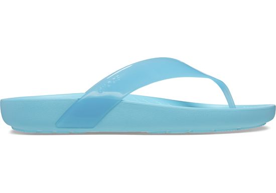 Crocs Splash Glossy Flip-Flops pre ženy, 41-42 EU, W10, Žabky, Šlapky, Papuče, Neptune, Modrá, 208534-4NP