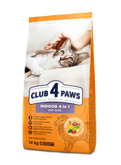 Club4Paws Premium CLUB 4 PAWS PREMIUM PEŁNOWARTOŚCIOWA SUCHA KARMA DLA KOTÓW MIESZKAJĄCYCH NA ZEWNĄTRZ I POKOJU „4 W 1” 14 KG + 12 TORBY W PREZENTACJI