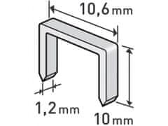 Extol Premium Spony, balenie 1000ks, 10mm, 10,6x0,52x1,2mm