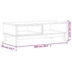 Vidaxl Konferenčný stolík FLAM 100x50x32,5 cm borovica