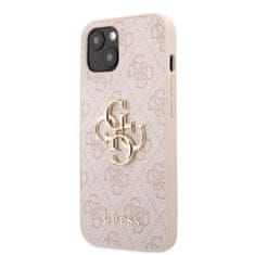 Guess Zadný kryt PU 4G Metal Logo pre iPhone 13 Pink