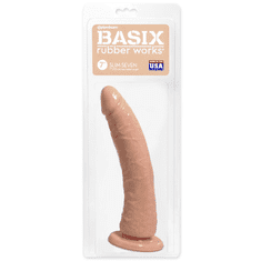 Pipedream Dildo Basix Rubber Works Slim Seven Skin