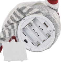 EMOS LED vánoční skřítek sedící, 27 cm, 3x AA, vnitřní, teplá bílá