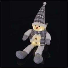 EMOS LED vánoční sněhulák sedící, 31 cm, 3x AA, vnitřní, teplá bílá