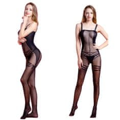 Temptly Elegantné telo s otvorom bodystocking spodná bielizeň