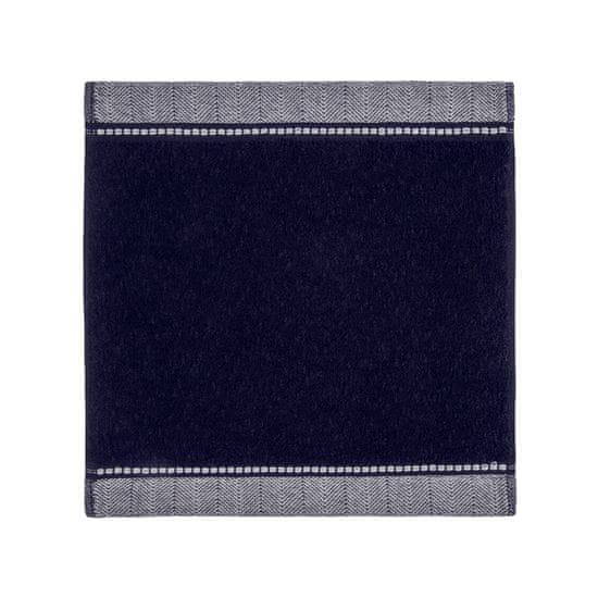 Möve BROOKLYN uterák s bordúrou 30 x 30 cm, modrý