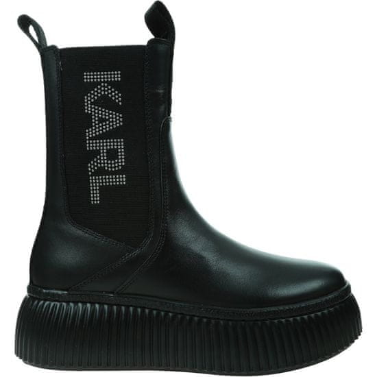 Karl Lagerfeld Chelsea boots čierna Karl Lo Kc Karl Logo Gore