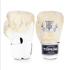 Top King Boxerské rukavice TOP KING Super Air snake White Gold