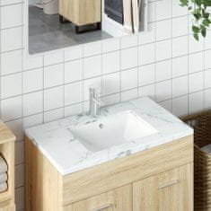 Petromila vidaXL Kúpeľňové umývadlo biele 52x38,5x19,5 cm obdĺžnikové keramické