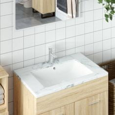 Petromila vidaXL Kúpeľňové umývadlo biele 60x40x21 cm obdĺžnikové keramické