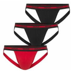 Hugo Boss 3 PACK - pánske slipy HUGO JOCK STRAP 50496724-622 (Veľkosť XL)