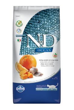 N&D N & D OCEAN CAT Adult Herring, Pumpkin & Orange 5kg