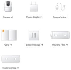 Imou by Dahua IP kamera Ranger 2 2MP / vnútorná / Wi-Fi / 2Mpix / objektív 3,6 mm / 16x dig. zoom/ H.265/ IR až 10m/ SK app