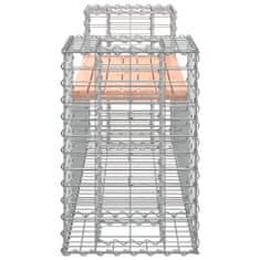 Petromila vidaXL Záhradná lavica gabiónový dizajn 183x41x60,5 cm masívny douglas