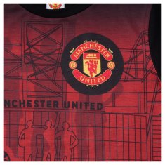 FAN SHOP SLOVAKIA Detské pyžamo Manchester United FC, čierno-červené, krátky rukáv | 8-9r