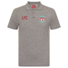 FAN SHOP SLOVAKIA Polo Tričko Liverpool FC, vyšitý znak, poly-bavlna, sivá | L