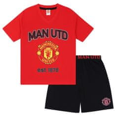 FAN SHOP SLOVAKIA Pánske pyžamo Manchester United FC, 100% bavlna, červená/čierna | M