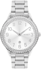 MINET Strieborné dámske hodinky AVENUE s číslami