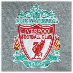 FAN SHOP SLOVAKIA Polo Tričko Liverpool FC, vyšitý znak, poly-bavlna, sivá | L
