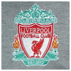 FAN SHOP SLOVAKIA Polo Tričko Liverpool FC, vyšitý znak, poly-bavlna, sivá | M