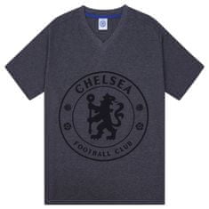 FAN SHOP SLOVAKIA Pánske Pyžamo Chelsea FC, šedé, krátky rukáv, šortky, Bavlna | S