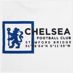 FAN SHOP SLOVAKIA Tričko Chelsea FC, 100% Bavlna, Biela farba, Oficiálny produkt | S