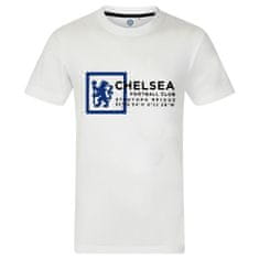 FAN SHOP SLOVAKIA Tričko Chelsea FC, 100% Bavlna, Biela farba, Oficiálny produkt | S