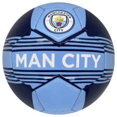 FAN SHOP SLOVAKIA Futbalová Lopta Manchester City FC, Podpisy Hráčov, Modrý, Veľkosť 4