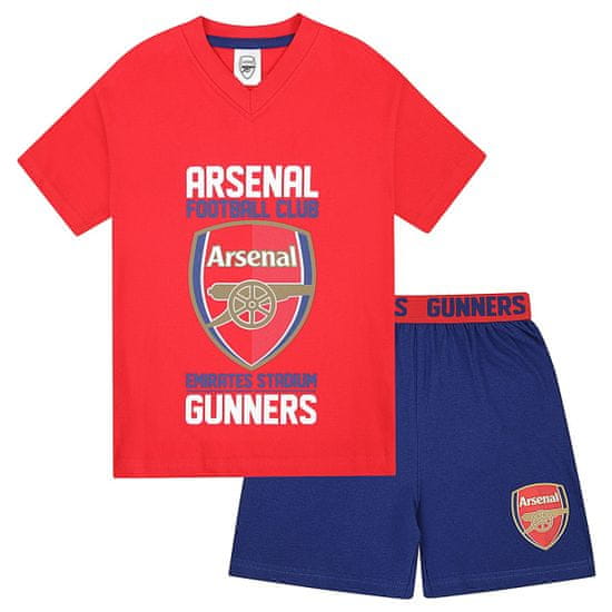 FAN SHOP SLOVAKIA Detské Pyžamo Arsenal FC, modré-červené, tričko, šortky, Bavlna