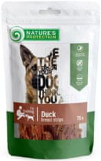 Nature's Protection Nature &#39;Protection Dog snack kačacie prúžky 75 g