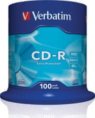 VERBATIM CD-R80 700MB/ 52x/ Extra Protection/ 100pack/ spindle