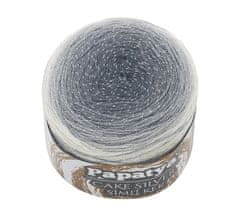 Bellatex Priadza PAPATYA CAKE SILVER - 150g / 540 m - šedá, biela