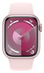 Apple Watch Series 9, 45 mm, Pink, Light Pink Sport Band - S/M (MR9G3QC/A)
