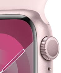 Apple Watch Series 9, 45 mm, Pink, Light Pink Sport Band - S/M (MR9G3QC/A)