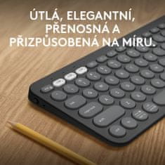 Logitech Pebble Keyboard 2 K380s (920-011851), šedá