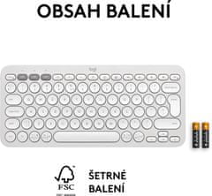 Logitech Pebble Keyboard 2 K380s (920-011852), biela