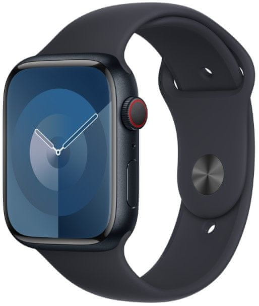 Apple Watch Series 9, Cellular, 45mm, Midnight, Midnight Sport Band - M/L (MRMD3QC/A)