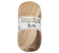 Bellatex Priadza PAPATYA BATIK - 100g / 360 m - béžová, hnedá