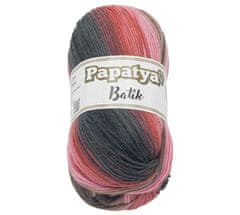 Bellatex Priadza PAPATYA BATIK - 100g / 360 m - šedá, ružová