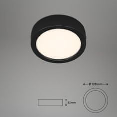 BRILONER BRILONER LED stropné svietidlo, priemer. 12 cm, 7 W, čierna BRILO 7089-415