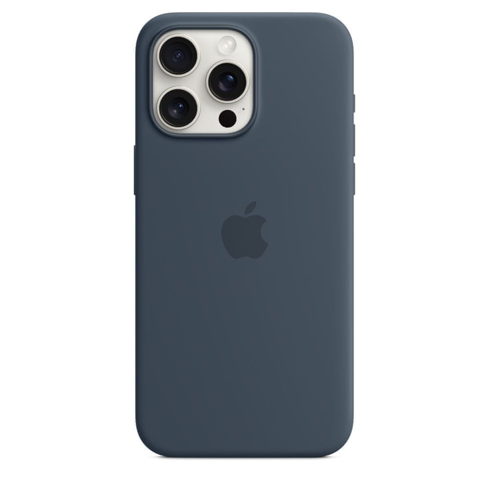 Apple iPhone 15 Pro Max Silicone Case with MagSafe - Storm Blue