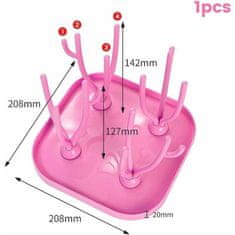 Northix Stojan na sušenie dojčenských fliaš - ružový 