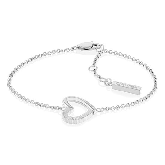 Calvin Klein Nežný oceľový náramok so srdiečkom Minimalist Hearts 35000387